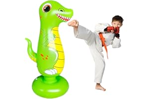 SUNSHINEMALL Schwere Boxsack für Kinder Boxen Dummy aufblasbare Dinosaurier kühlen Spaß Spielzeug für Jungen Sport Geschenke Outdoor-Aktivitäten Yard Games