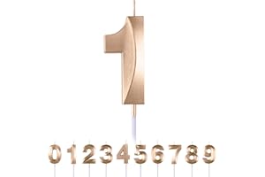 MACLUNAR 1th Birthday Number Candles,3D Champagne Birthday Candle,Number 1 Candle for Birthday Party Cake Topper Decorations for Boys Girls Birthday Party Anniversary Supplies