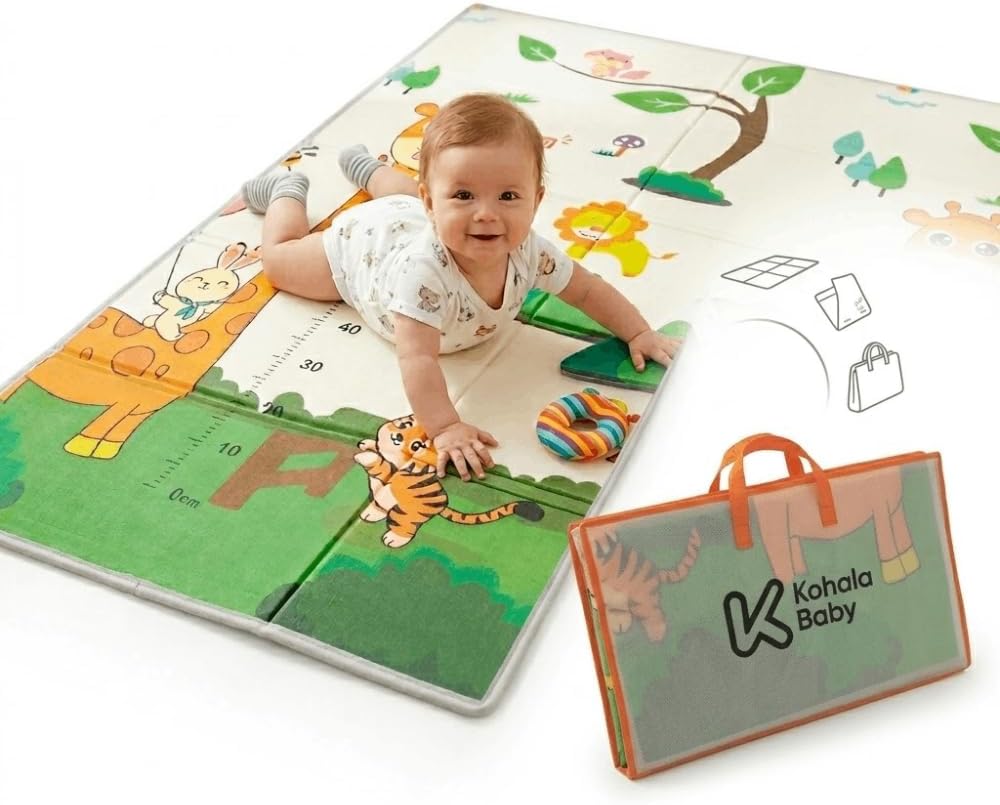 KOHALA Baby Comfort Pad Tapiz de Juego XPE Reversible 180x120 cm | Alfombra Infantil Impermeable, Plegable y Antigolpes | Doble Cara, Bordes Reforzados y Fácil Limpieza – Suelo Seguro para Bebés