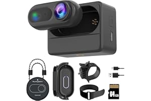 SHPTDJTIC 1080P body camera with 2500mAh Charging Case, 180° Rotatable Clip & Magnetic Lanyard, IPX7 Waterproof body Cam, body cameras with audio and video recording for Pet,Security,Travel (black64G)