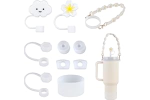 Yuecda Stanley Cup Set de accesorios, incluye 1 correa para botellas de agua, 1 bota de silicona, juego de juntas a prueba de fugas, para vasos Stanley de 1,2 l y 850 ml, tazas no incluidas