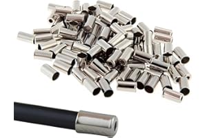 TOMEDEKS Lot De 100 Embouts de câble de frein,Utilisable pour câbles et gaines de frein vélo,Cable de frein vélo,Gaine frein velo,Embout cable de velo