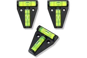 KEQAR Lot de 3 Niveaux à Bulle Magnétiques en T, Mini Niveau de Précision, Niveau Croisé Pyramidal Magnétique pour Camping, Caravanes, Camping-Cars et Accessoires de Voyage
