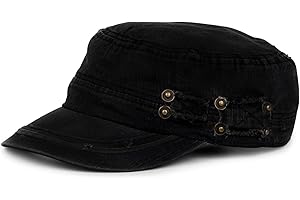 styleBREAKER Gorra Militar Unisex con Estilo Vintage desgastable, Ajustable en algodón, con Visera en Aspecto Usado, para Hombres y Mujeres