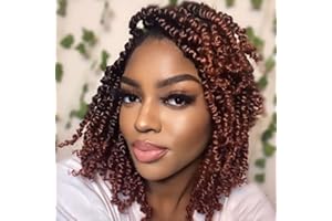 YDDM Court Passion Twist Cheveux Pré-torsadés Passion Twist Crochet Cheveux Crochet Tresses Crochet Cheveux Passion Twist Synthétique Crochet Twist Extension de Cheveux (10 Pouces, 1B/350#)