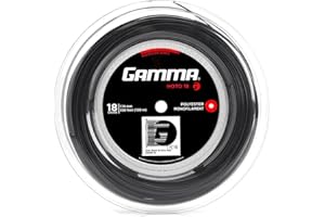Gamma Tennissaite Moto 18 (1.14 mm) Schwarz 100 m Rolle