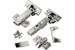 Blum Blumotion 8 Pack 110 Degree Soft Close Hinges Self-Closing Frameless Hinges with Mounting Plates and Hinge Guard Plates