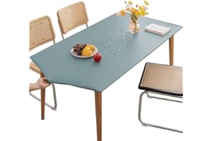 Mateju Nappe Rectangulaire de Table Ajustée Bleu Clair 90x150CM, Élastique Nappe Rectangulaire Anti Tache Nappe de Table PVC Imperméable Essuyable pour Cuisine Jardin Restaurants