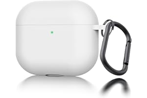 Seltureone Case for Airpods 4 (2024) with Keychain, [Front LED Visible] Soft Silicone Shockproof Case, Support for Wireless Charging - White