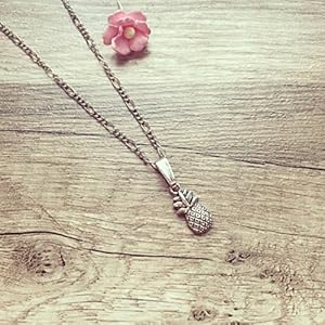 Lange Kette Ananas Silber, pineapple / vintage / ethno / hippie / must have / statement / florabella schmuck