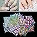douself® 50 Sheet 3D Mix Color Floral Design Nail Art Stickers Flower Decals Manicure Beautiful Fashion Accessories Decoration