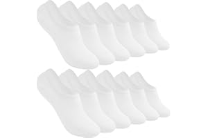 Blu Ninfee No Show Trainer Socks Womens 3-6, Ladies Invisible Casual Shoe Socks, Low Cut Cotton Boat Socks Non-Slip, 6Pairs
