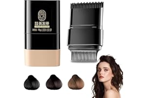 VOKKRV Instant-haarfarbstift mit Integriertem Kamm, Instant Hair Color Stick, Ausbesserungskamm 2 in 1, wasserfester Haarwurzel-Concealer, Sofortiger Haarfärbestift für graues Haar abdecken (Schwarz)