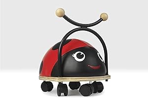 BEEHIVE TOYS & GIFTS Ladybird Balance Bug Ride On Toy for Kids Wheely Toy with Wooden Base 12 Months Beehive Toys