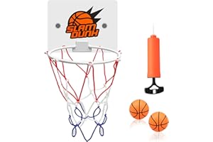 DAJISI 4 Pieces Mini Basketball Hoop for Door Mini Basketball Hoop Set Small Basketball Hoop Toilet Basketball Set Sucker Small Basketball and Pump for Office Desktop Bathroom Toilet Bathtub Bath