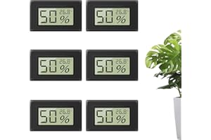 DICTIEN Termometro Digitale ambiente,Igrometro Umidità Casa,Termometro Ambiente Interno,Ideale per casa, scuola, cantina, serre e magazzini【6 pezzi】