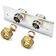 Xcel Home Chrome Douche Bidet Shataff Thermostatic Shower Fixing Bracket Back Plate Bathroom Toilet Mixer Bar Valve Wall Mounted Kit