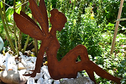 Gartenstecker - dekorative Elfe/Engel/Gartenfee aus Metall + Edelrost -gute Qualität , frostsicher