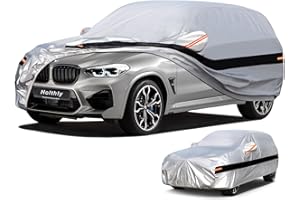 Funda Coche, Holthly de 10 Capas,Transpirable, La Funda Coche Exterior Proporciona Protección contra El Viento, El Agua y Los Rayos UV. Adecuada para Audi Q5, BMW X3 y Otros Modelos de Vehículos.
