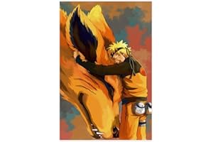 Générique Affiche en toile de dessin animé Naruto Bijuu Kurama Kyuubi, décor de chambre à coucher, bureau, dortoir, cadeau, Art mural mignon Sans Cadre 30x45cm