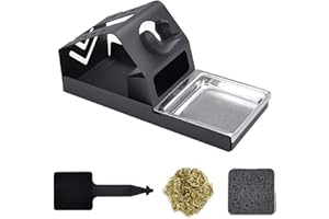 AFASOES T12 Saldatore Stazione Stand Supporto per Stazione per Saldatore T12 Stazione Stabile Saldatura Ferro Punte Titolare con Isolamento Pad Ottone Filo Punta Pulitore