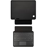 Aksesuarcim Samsung Galaxy Tab S6 Lite SM-P610 P615 P617 P620 P625 ile Uyumlu Kılıf Klavyeli Kalem B&ouml;lmeli Bluetooth Bağlantı