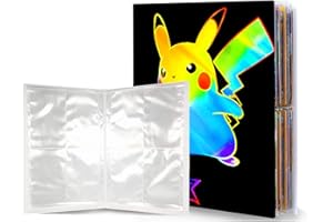 QIFAENY Album pour Cartes à Collectionner, Classeur Carte 4 Poche, Titulaire Porte Cartes, Livre de Protection Cartes, 30 Pages Capacité de 240 Cartes(UID03)