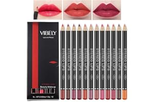 YANFICER 12 Colors Lip Liner Pencil Matte Waterproof Long Lasting Lipstick Lip Contour Makeup Lip Liner Set