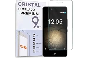 REY Protector de Pantalla para BQ AQUARIS U/U PLUS/U LITE, Cristal Vidrio Templado Premium
