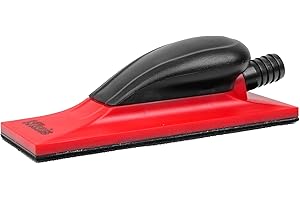 AUTO-PLAST PRODUKT NTools SPO - Levigatrice manuale con aspirazione, 198 x 70 mm | Blocco di levigatura manuale | Levigatura senza polvere: sistema di fori di aspirazione e attacco tubo flessibile regolabile