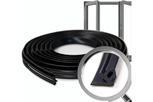 VARGORT Joint de fenêtre S-1125, (5mts) | Joint caoutchouc idéal pour renforcer l’isolation thermique. Joint fenetre pvc souple et robuste pour éviter les infiltrations d’air et réduire le bruit efficacement.