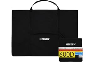 MEEDEN Portfolios d’Artiste Cas 61 x 91 cm, Imperméable, 600D Oxford Cloth, Portefeuille d'art Noir, Porte-Documents pour œuvres d'art, Dessin, Toile, Photographie