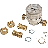 Sanitop-Wingenroth 14116 1 Wasserzähler für Aufputzmontage mit 2 Außengewinden,kalt, 1/2 Zoll