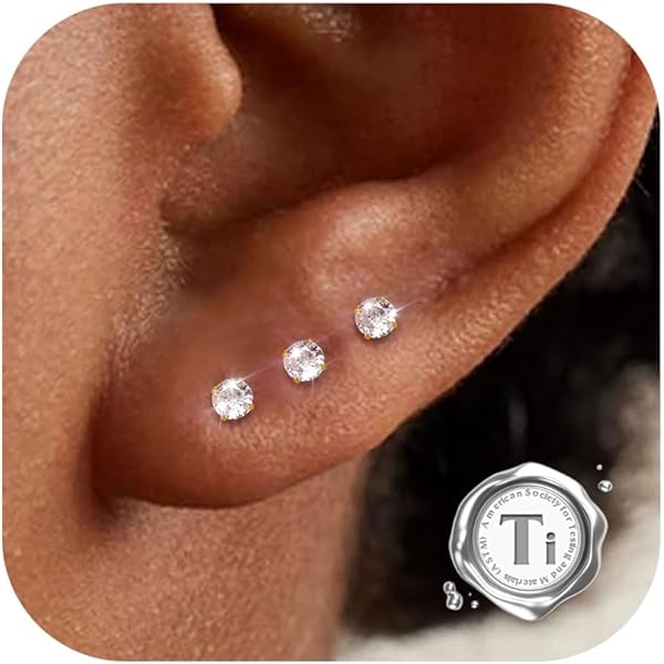 OUFER Body Piercing Internally Thread Labret Lip Piercing Jewellery Titanium Helix Tragus Conch Earring Stud 16G Helix Lip Tragus Bar