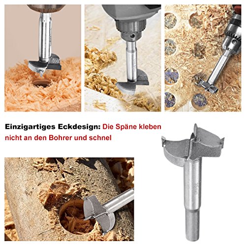 BABAN Dübelbohrer Holzbohrer Forstnerbohrer Astlochbohrer Topfbohrer Kunstbohrer 15-35mm Mehrzweckbohrer 16tlg - 3