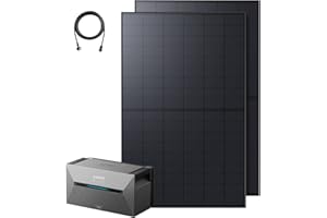 Anker SOLIX Balkonkraftwerk mit Speicher (890W | 1600Wh), Solarbank 2 Plus 2 MPPT für bis zu 2 Solarpanels, 1600Wh Speicher für Balkonkraftwerk, 2x 445W Topcon Solarpanel, 9,6kWh Kapazität