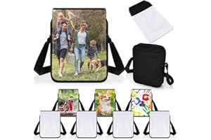 Geroosaty 2 Stück Sublimationstaschen, Sublimations-Umhängetaschen-Rohlinge, Sublimations-Schultertasche, Sublimations-Rohlingstasche für Geburtstag