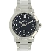 Titan Workwear Urban Refinement Quartz Analog Midnight Blue Dial with Silver Stainless Steel Strap Watch for Men - NT1730SM03