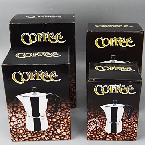Gazechimp Metall Espressokocher | Mokkakanne | Mocca-Kocher | Kaffeekocher – Silber, 12 Tassen - 2