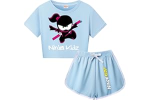 Forlcool Ninjas Merch Girls Tee Summer T-shirt+shorts Clothing Sets Unisex Kids 2Pcs Outfit