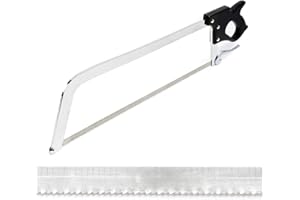 WilTec XL Scie Boucher professionnelle Manuelle Outil Cuisine Gastronomie Lame Charcutier Viande Gros Os