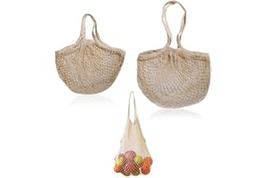 LAKJUOZ Bolsas Almacenaje,Bolsa Rejilla, 2Pcs Bolsas De Compra De Tela Plegable Rejilla Comprar Reutilizables Bolsas De Red Para Almacenaje Portátil Organizador De Bolsas Para Abarrotes, Frutas Y Verd