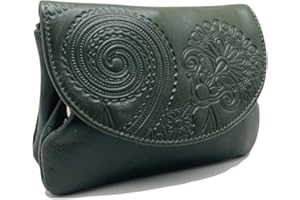 LUGUPELL Monedero de Mujer, Señora y Chica de Piel (Militar)