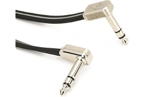 Ernie Ball 6" Single Flat Ribbon Stereo Patch Cable, 1 unidad, 15,2 cm - Black