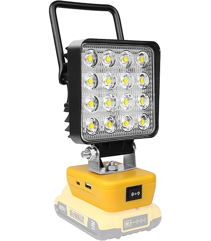 T-SUN Projecteur de Chantier pour Dewalt Batterie, 60W Projecteur LED