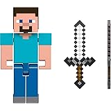 Mattel Minecraft zabawki | Figurka Steve i miecz | Kolekcjonerski prezent dla dzieci HMB17