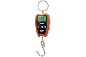 Outmate Digital Crane Scale 300kg/660lbs 200kg/440lbs with LED Handheld Mini Hanging Scale for Garage Farm Hunting Fishing Etc(200kg/Plastic Shell/Orange)