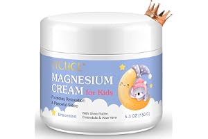 Magnesiumkräm för barn, magnesiumlotion för sömn, magnesiumolja smörbalsam med sheasmör, aloe vera, kalendula, babykräm för f