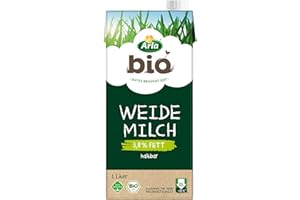 Arla BIO Haltbare Weidemilch 3.8% Fett, Bio H-Milch aus artgerechter Tierhaltung, 12x1 l