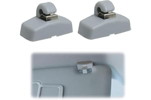 CAIHINIER Lot de 2 supports de voiture pour pare-soleil, crochet à clip compatible avec VW Caddy Golf Mk4 Sharan Passat Polo Amarok Transporter T5 Touran Seat Ibiza Leon Skoda Fabia Octavia Superb 3B0857561B